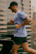 Conquer Reform Crewneck Short Sleeve - Provence Blue Heather image 1