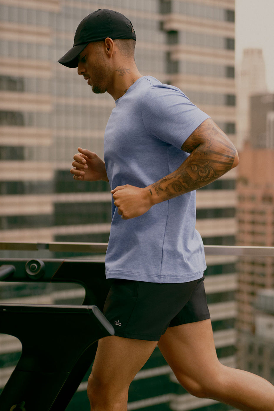 Conquer Reform Crewneck Short Sleeve - Provence Blue Heather image 1