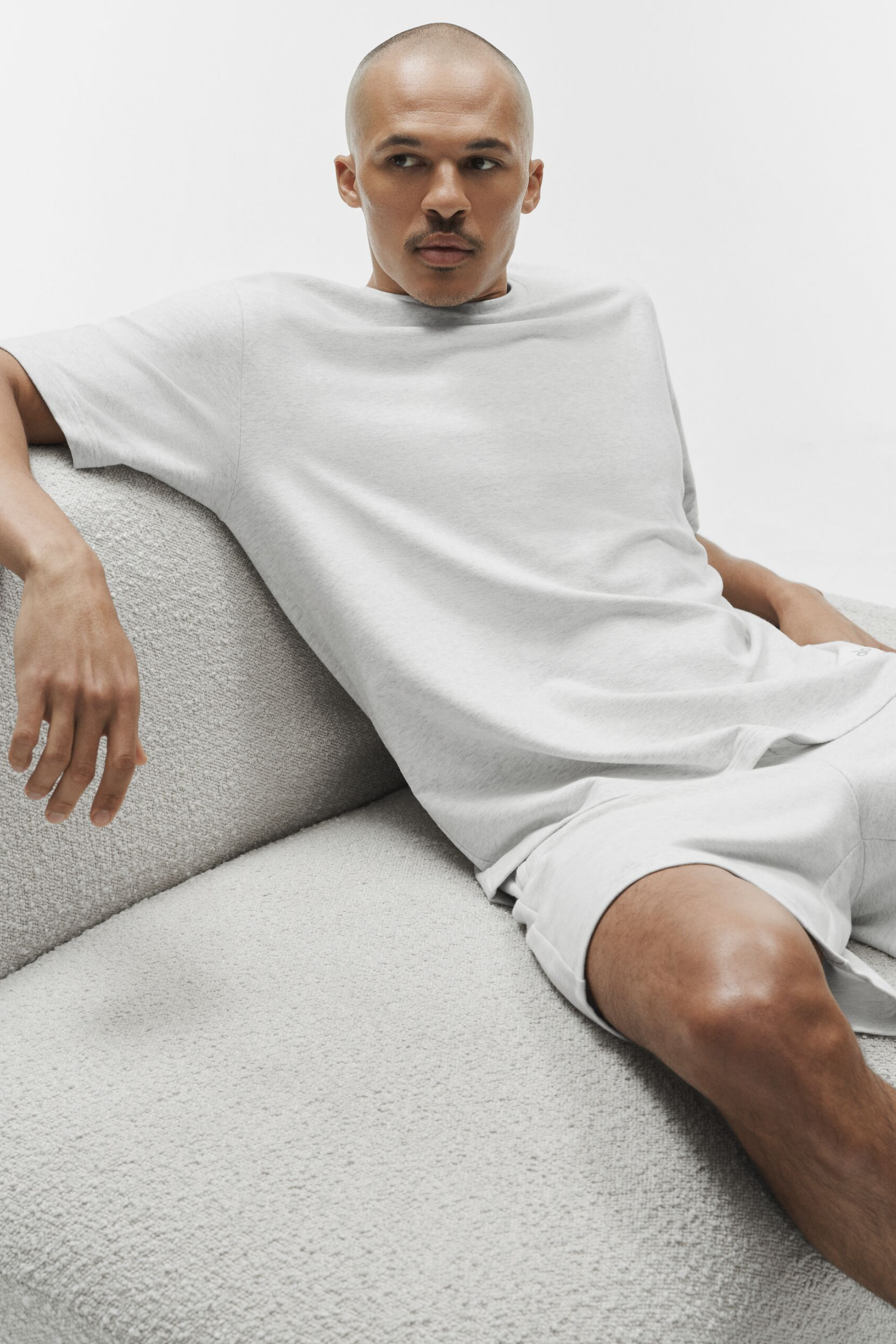 Double Take Short Sleeve - White Heather image 1