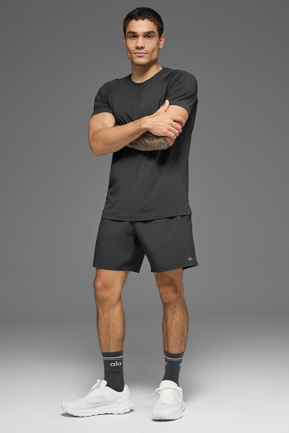 ALO Vapor Crewneck Short Sleeve - Anthracite image 5