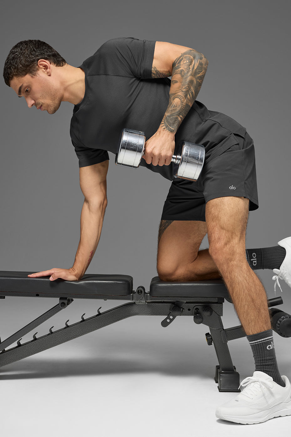 ALO Vapor Crewneck Short Sleeve - Anthracite image 4