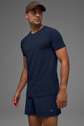 ALO Vapor Crewneck Short Sleeve - Navy image 1