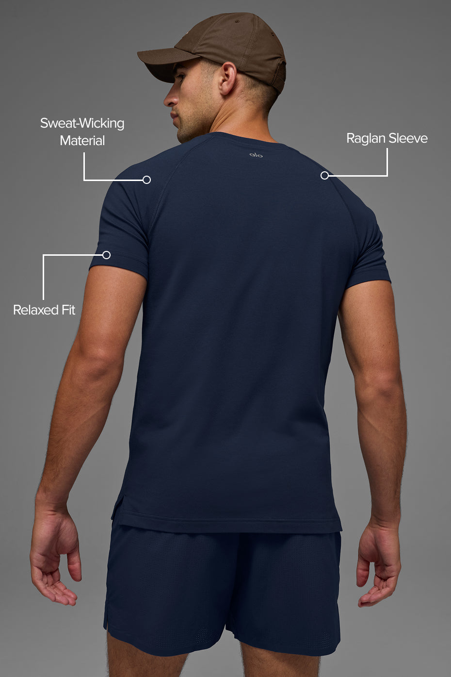 ALO Vapor Crewneck Short Sleeve - Navy image 2