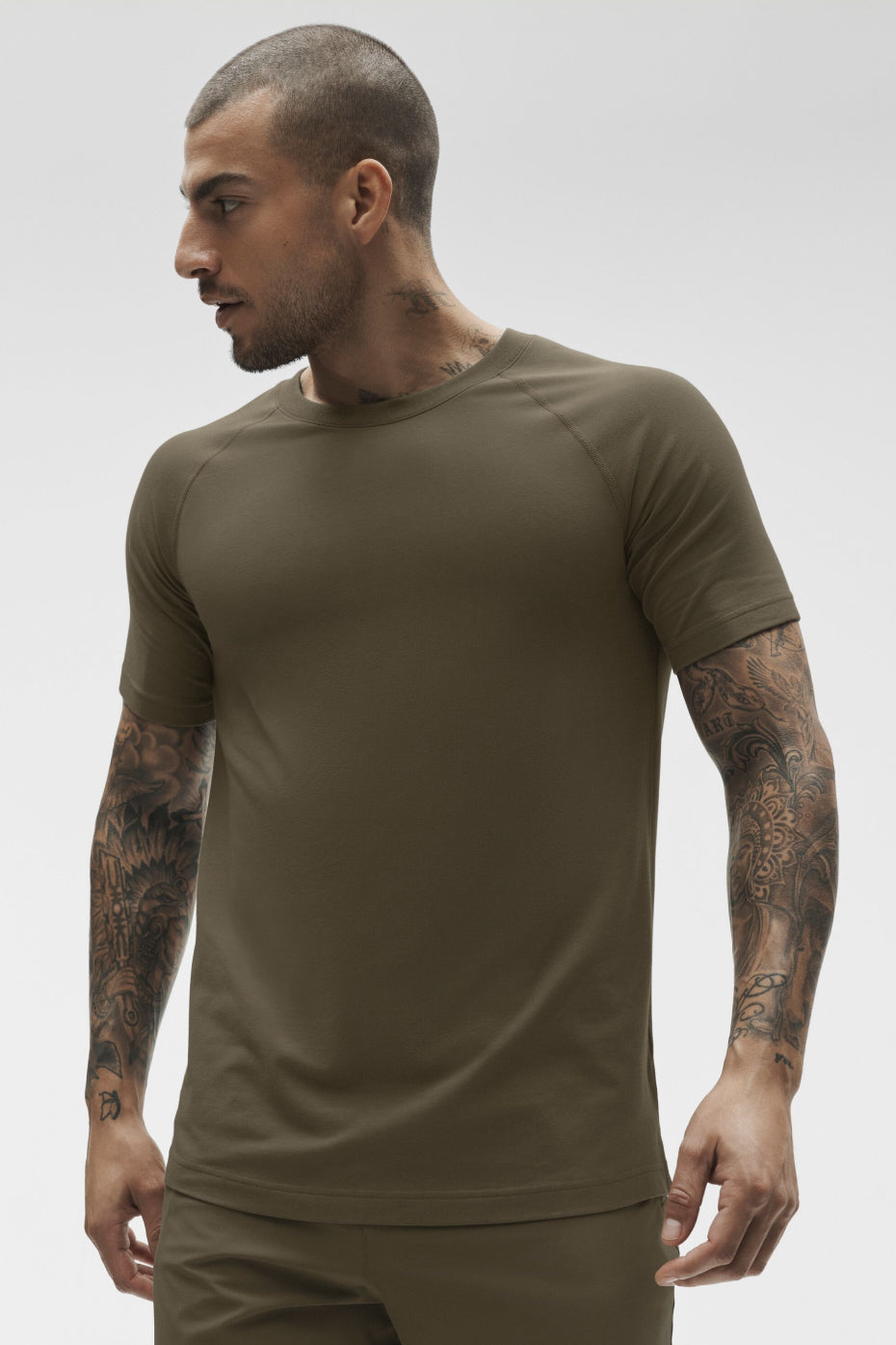 ALO Vapor Crewneck Short Sleeve - Olive Tree image 3