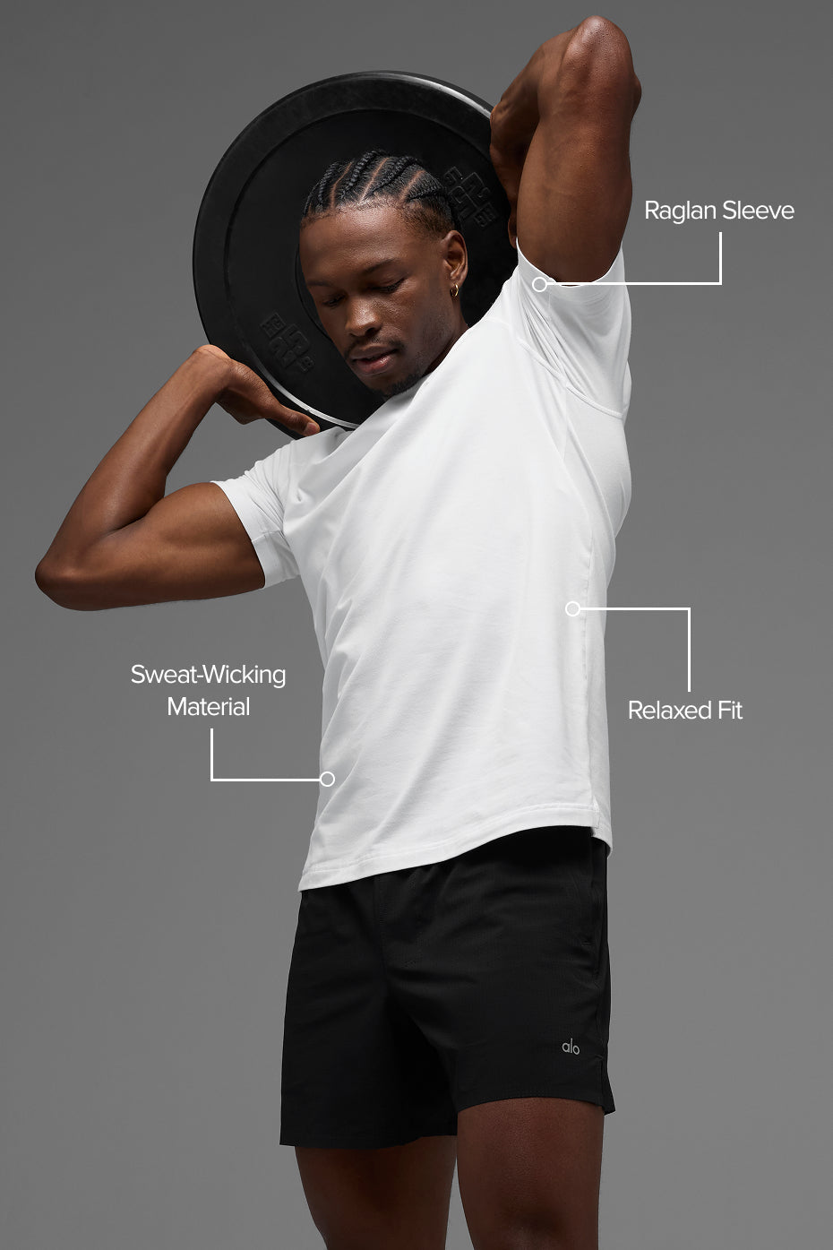 ALO Vapor Crewneck Short Sleeve - White image 2