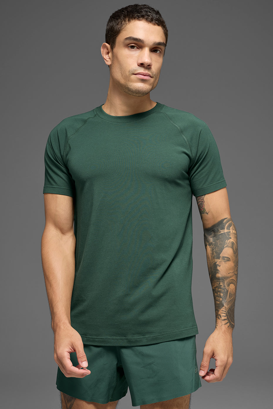 ALO Vapor Crewneck Short Sleeve - Clover Green image 1