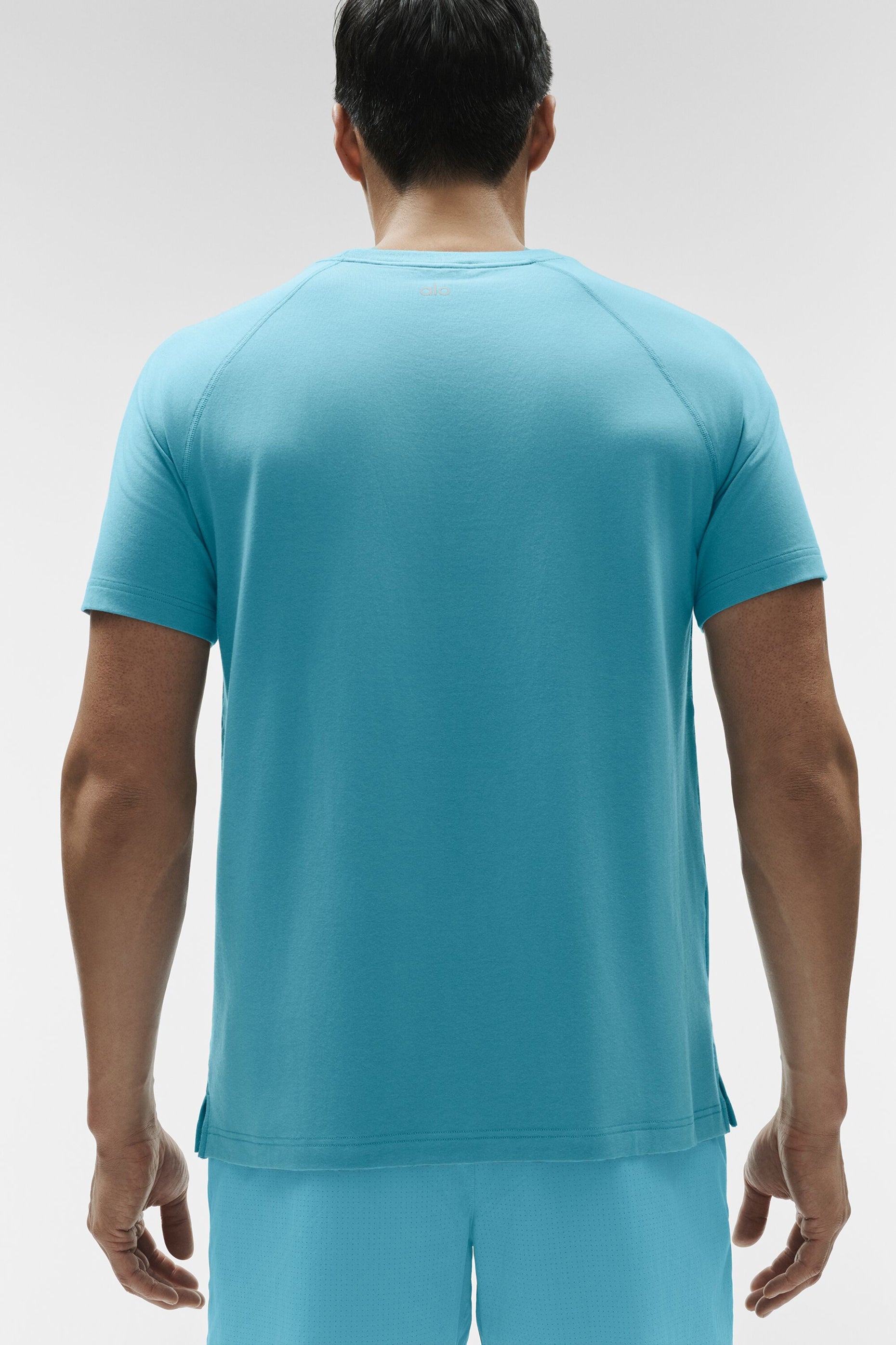 ALO Vapor Crewneck Short Sleeve - Blue Breeze image 2