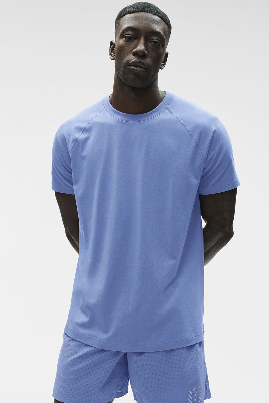 ALO Vapor Crewneck Short Sleeve - Provence Blue image 2