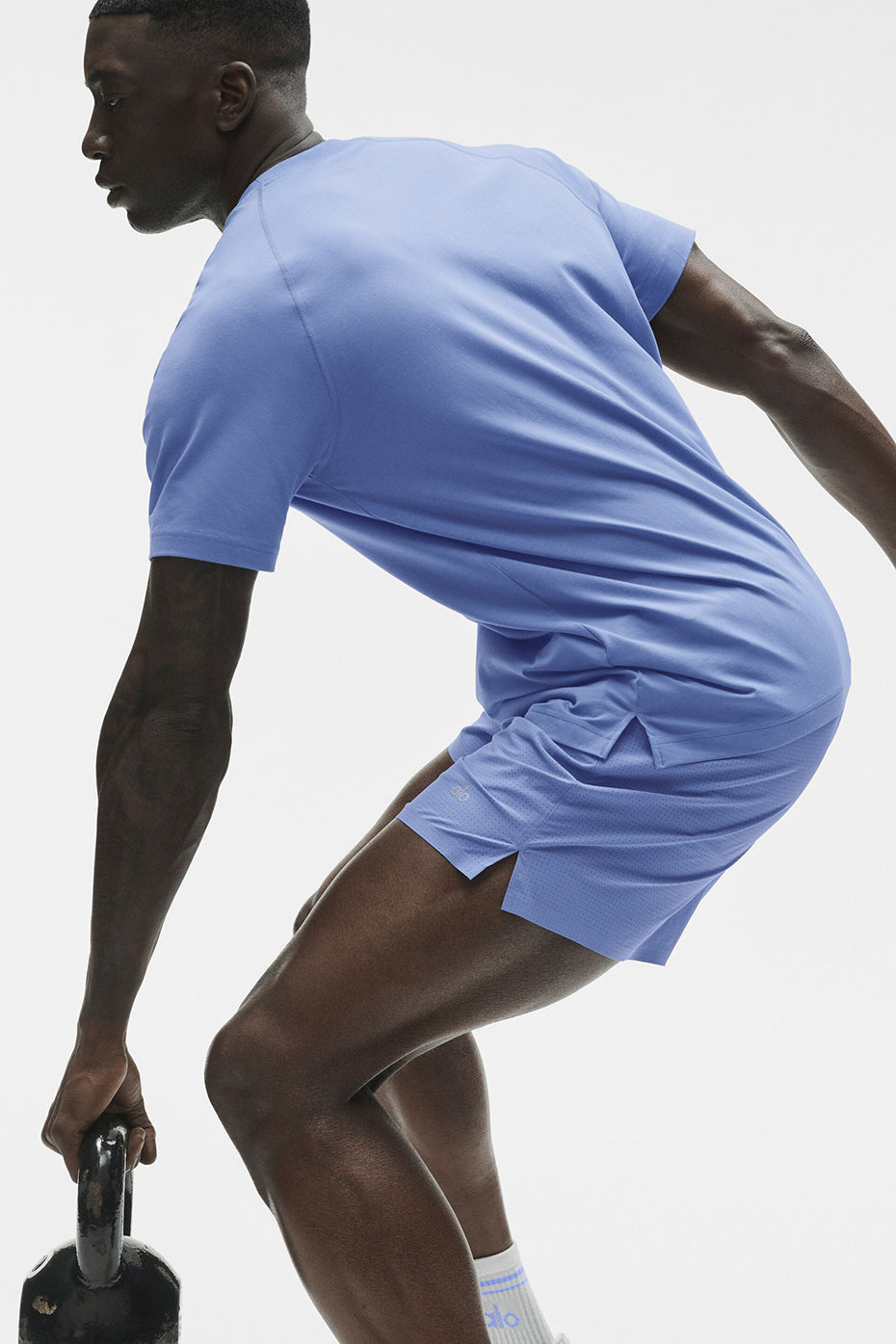 ALO Vapor Crewneck Short Sleeve - Provence Blue image 3