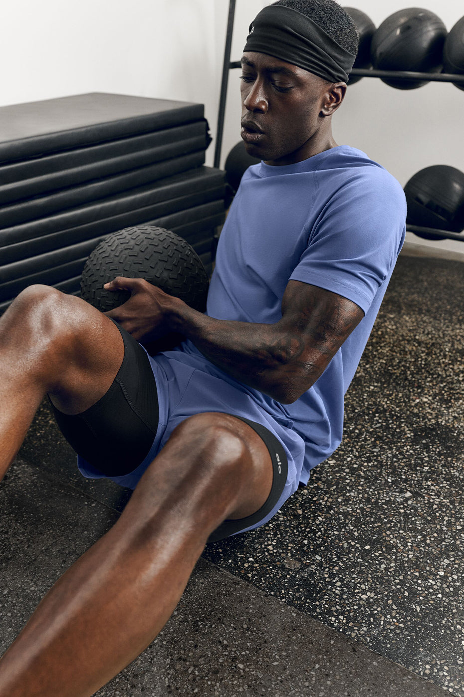 ALO Vapor Crewneck Short Sleeve - Provence Blue image 1
