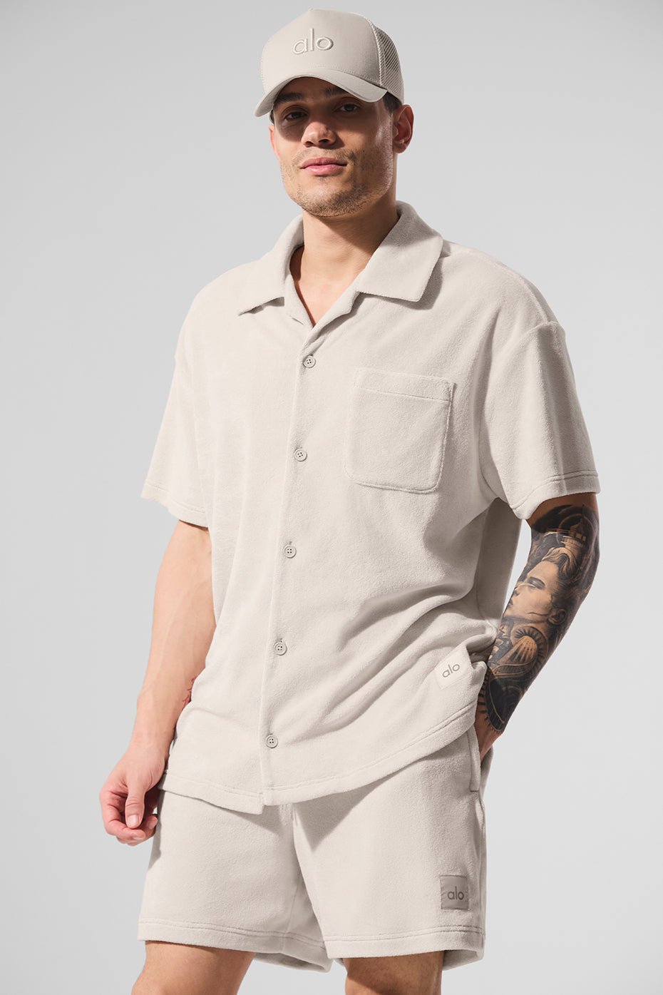 Coastal Terry Button Up - Bone image 1