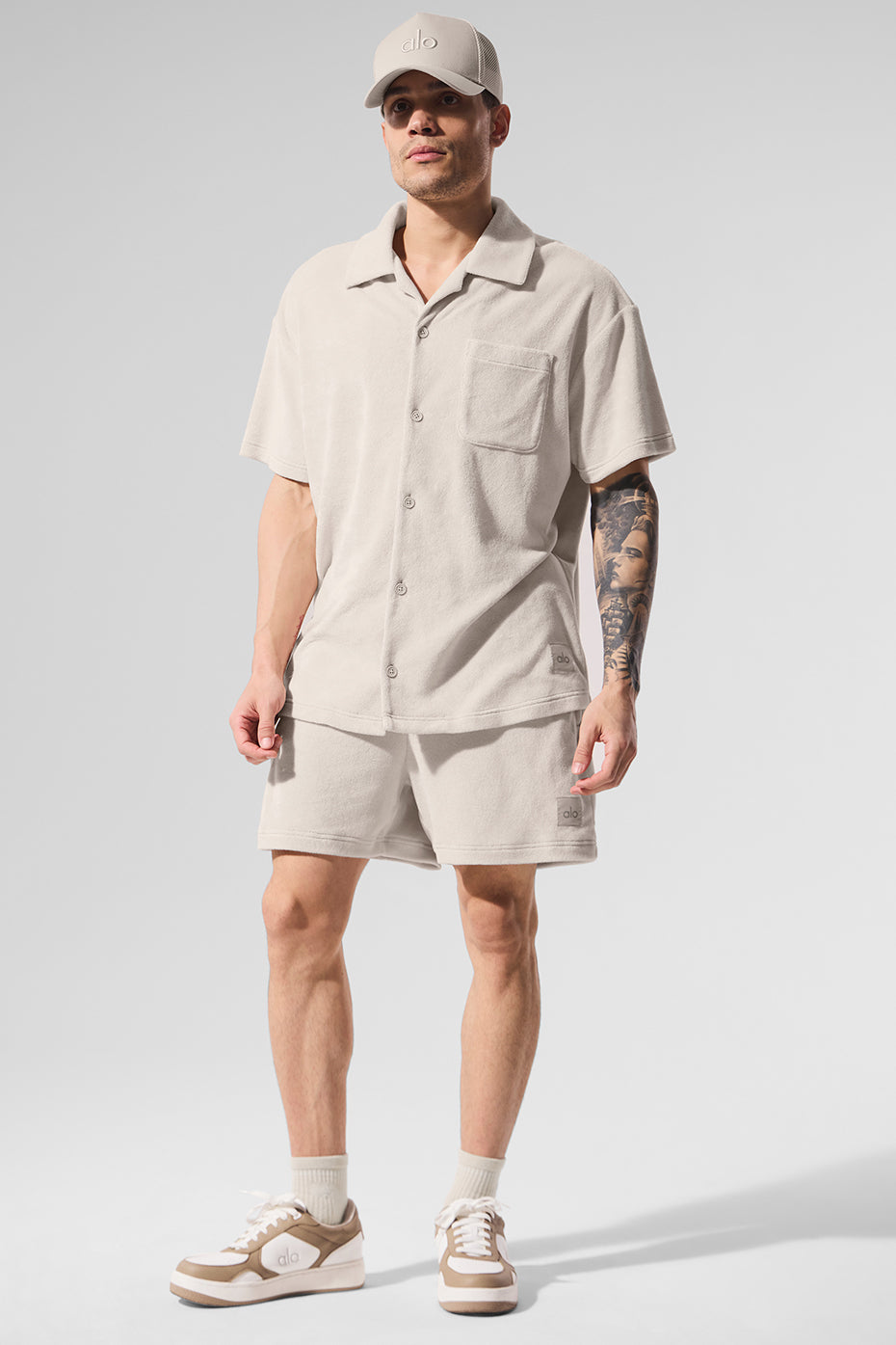 Coastal Terry Button Up - Bone image 4