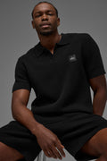 Sports Club Sweater Knit Polo - Black image 1