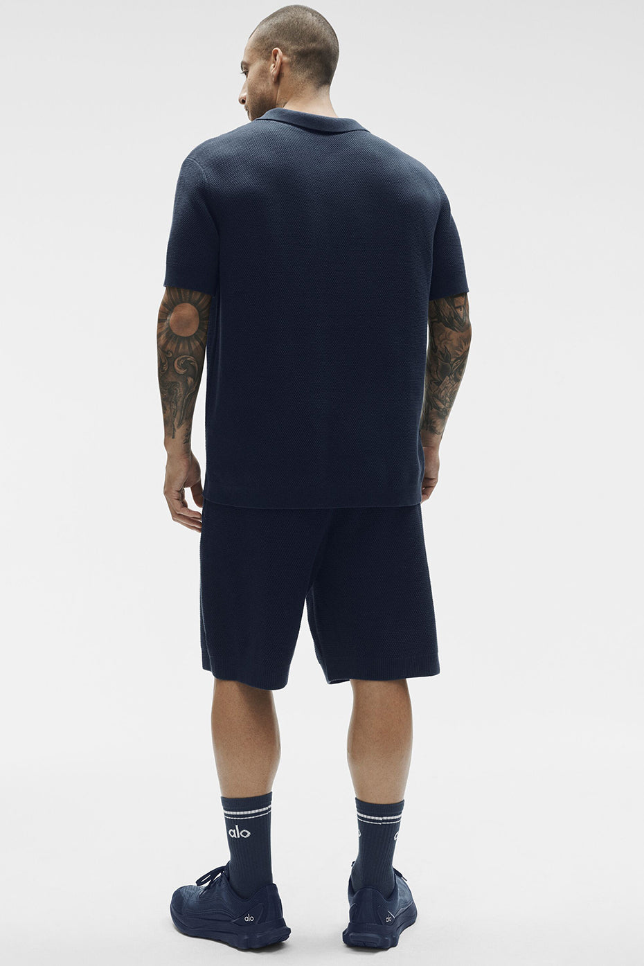 Sports Club Sweater Knit Polo - Navy image 5