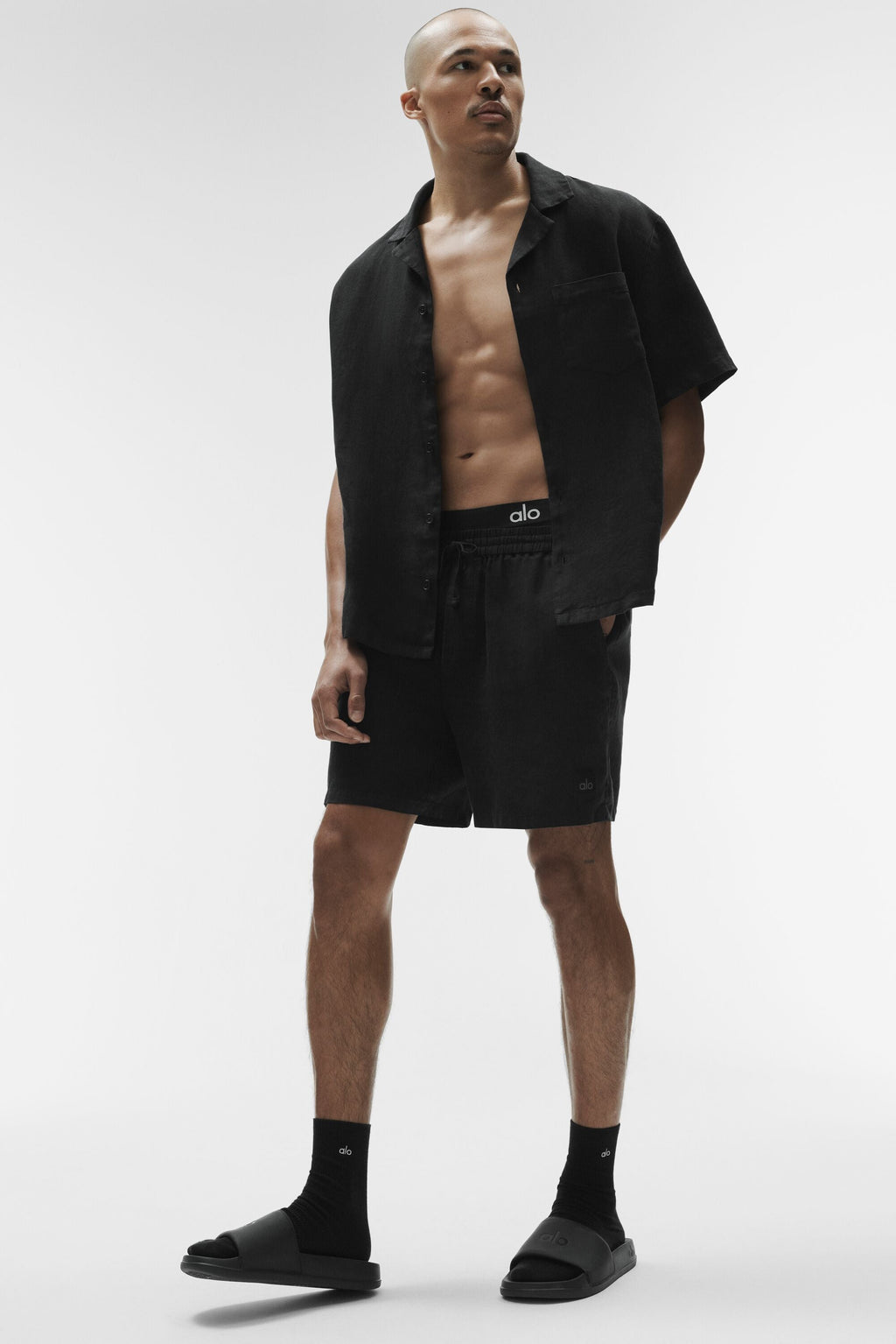 Linen Days Short Sleeve Button Up - Black image 5
