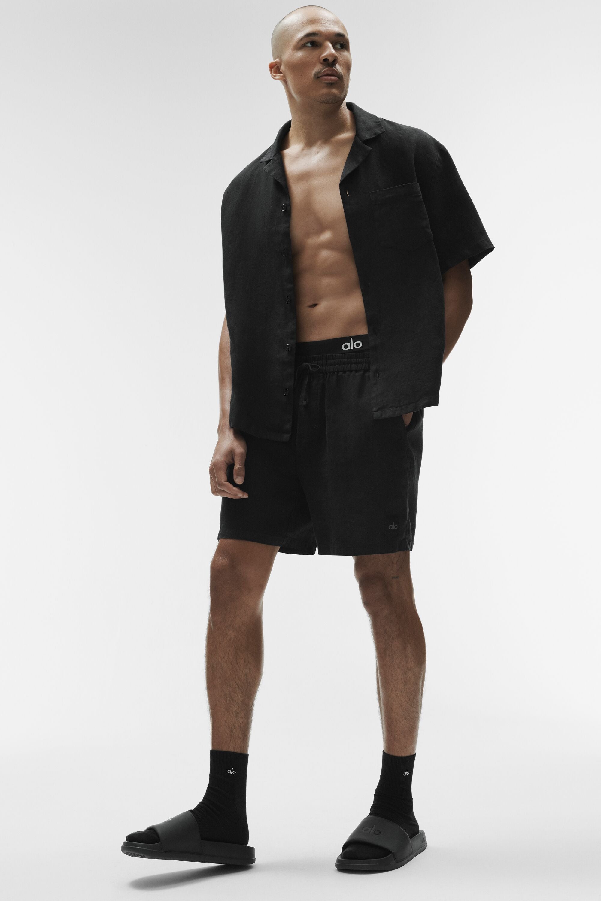 Linen Days Short Sleeve Button Up - Black image 5