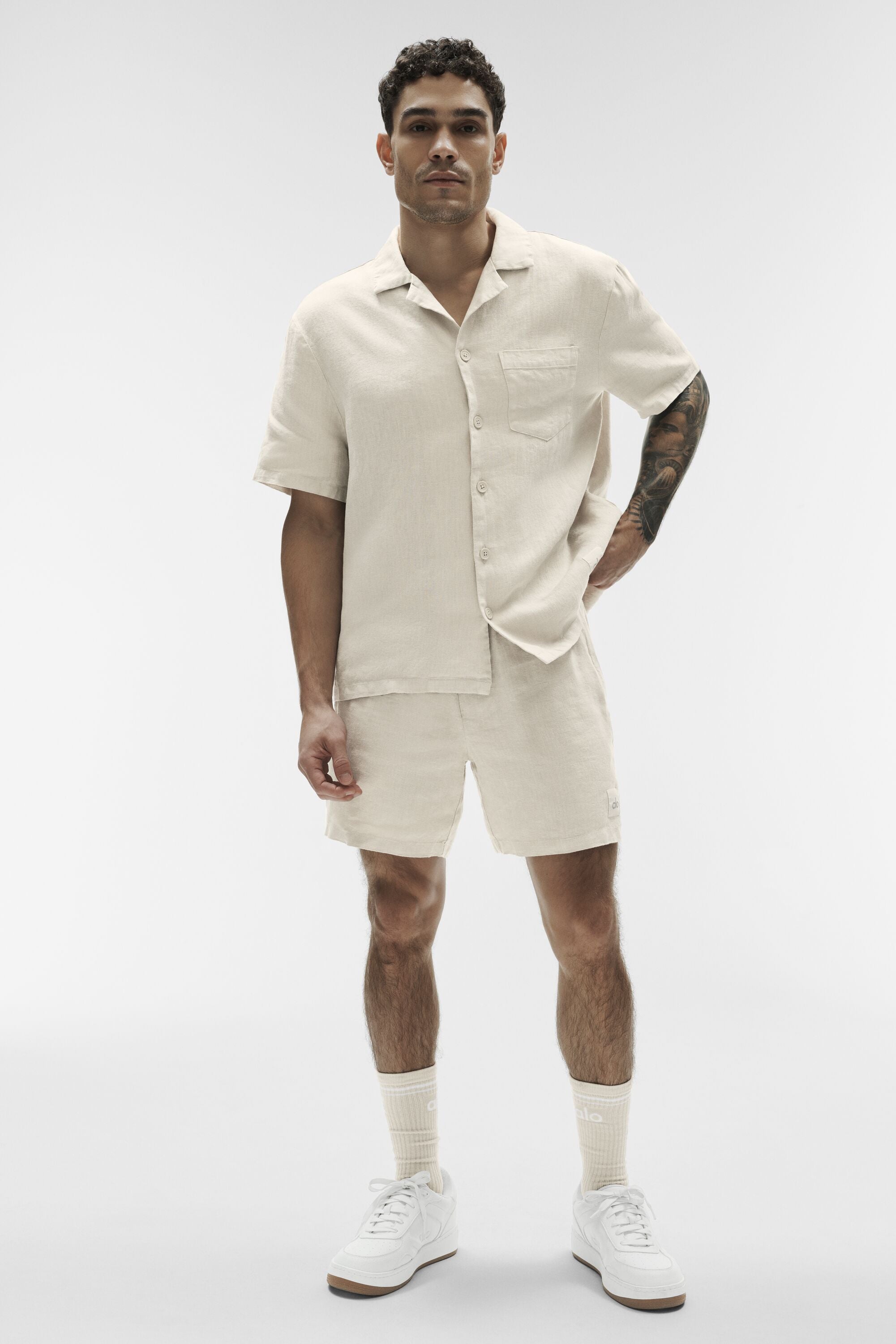 Linen Days Short Sleeve Button Up - Bone image 5