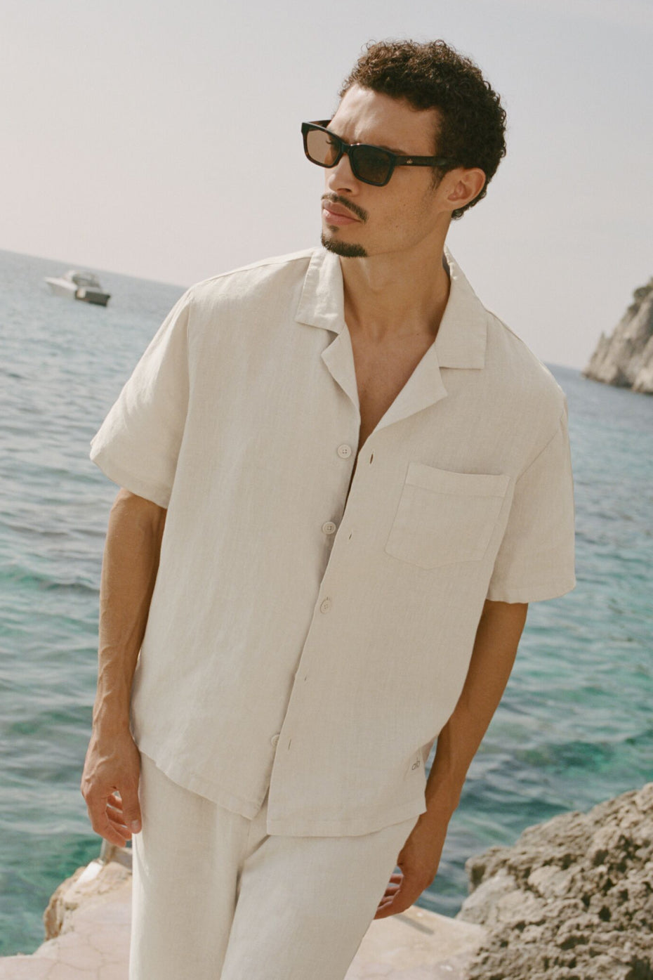 Linen Days Short Sleeve Button Up - Bone image 1