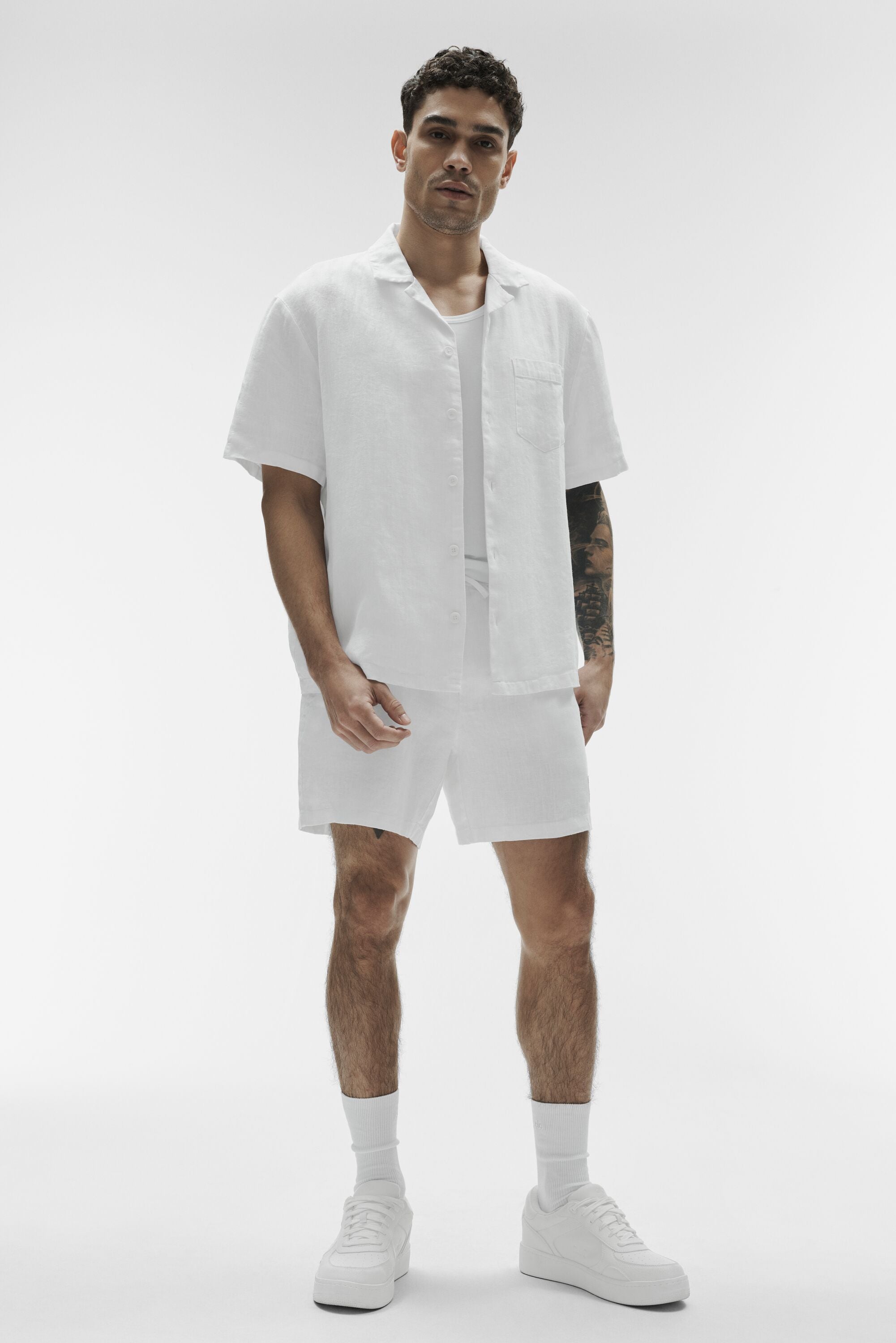 Linen Days Short Sleeve Button Up - White image 4