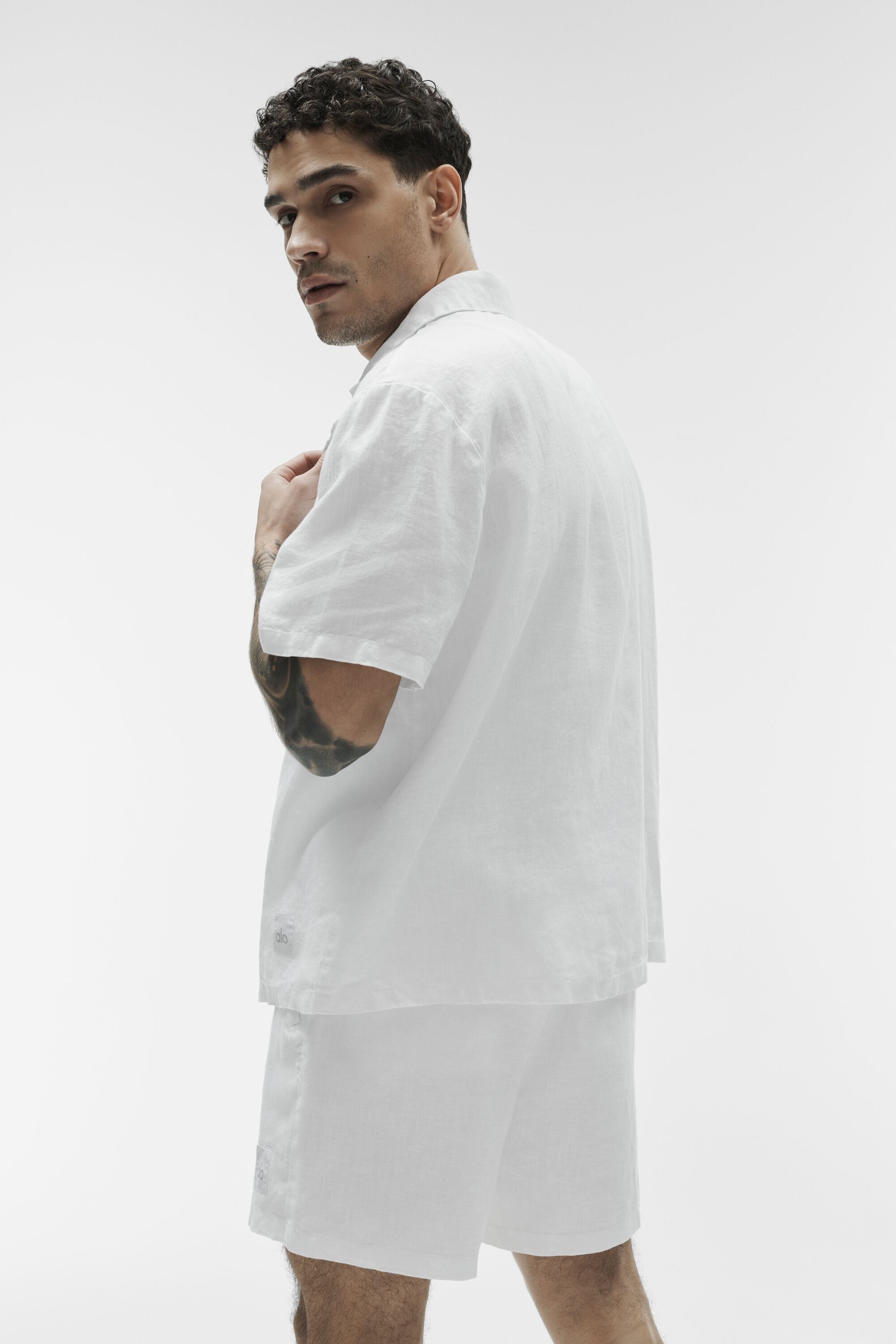 Linen Days Short Sleeve Button Up - White image 3