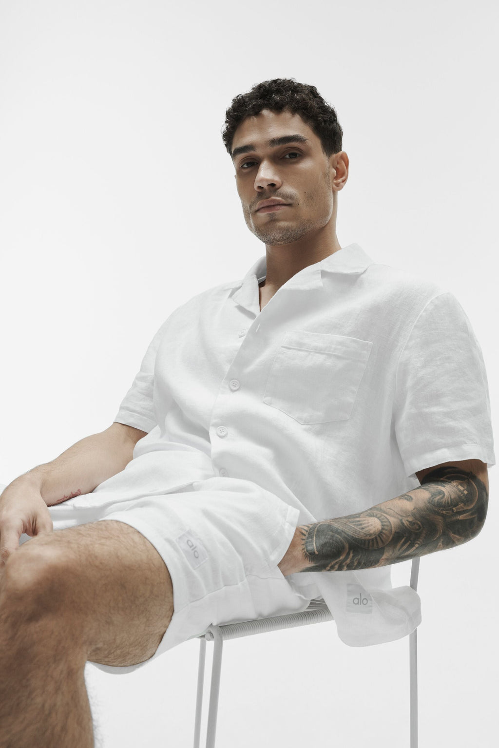 Linen Days Short Sleeve Button Up - White image 1