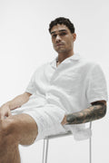 Linen Days Short Sleeve Button Up - White image 1