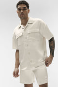 Satin Horizon Short Sleeve Button Up - Bone image 1