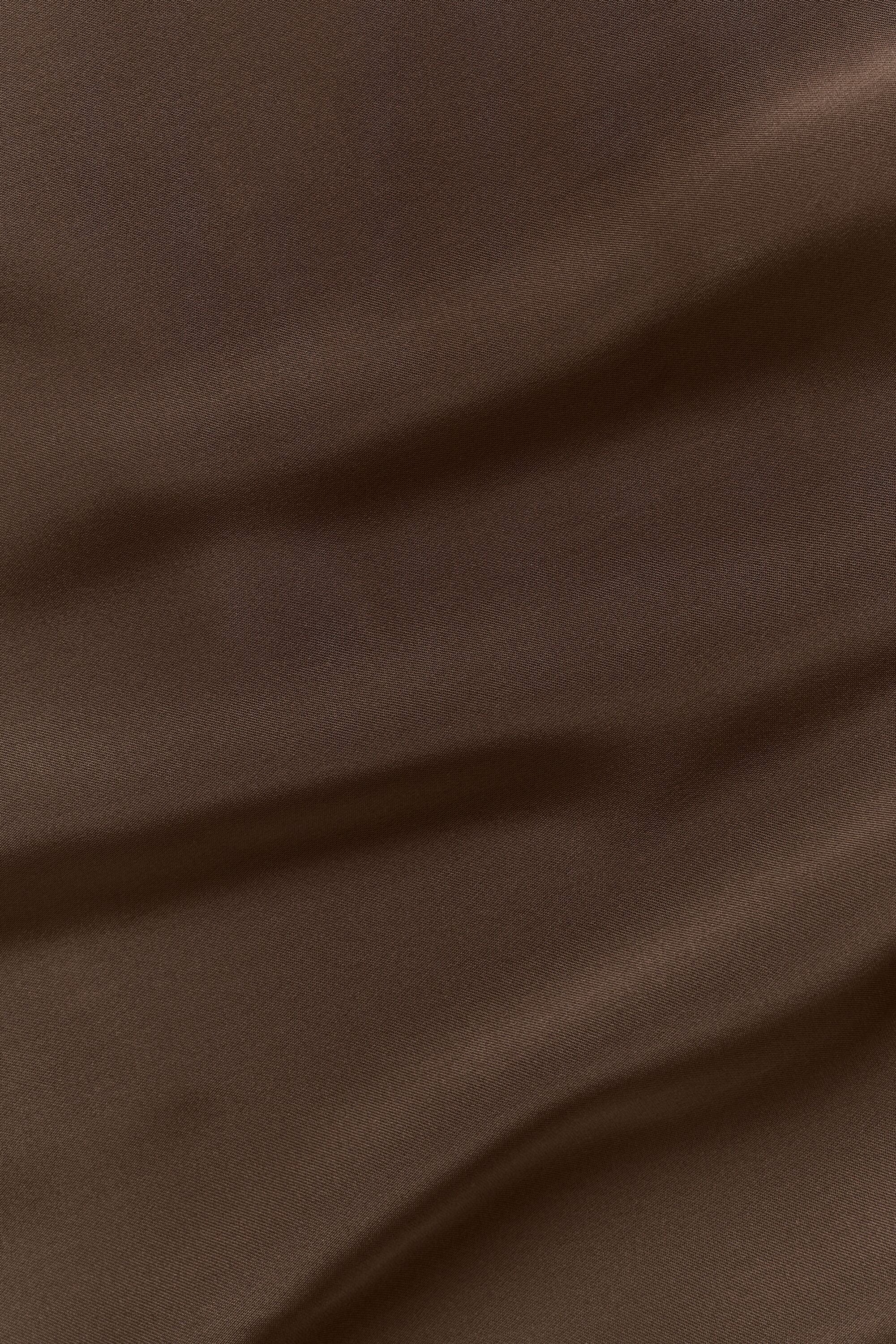 Satin Horizon Short Sleeve Button Up - Espresso image 5