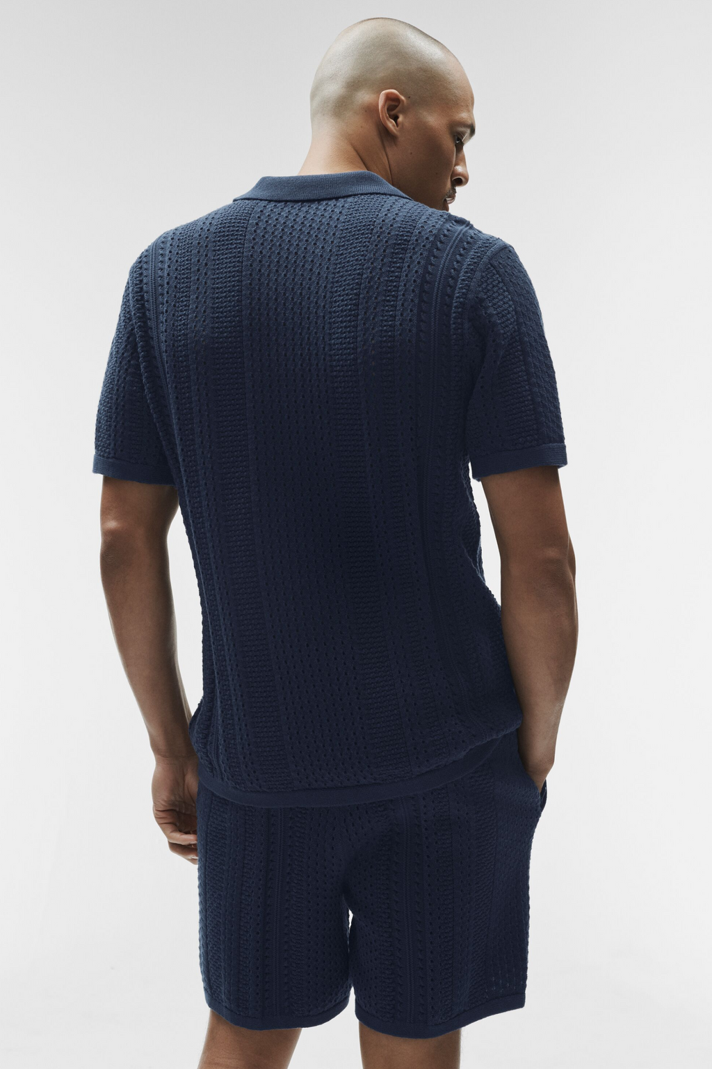 Coastline Knit Short Sleeve Polo - Navy image 4