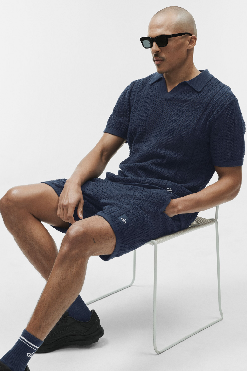 Coastline Knit Short Sleeve Polo - Navy image 6