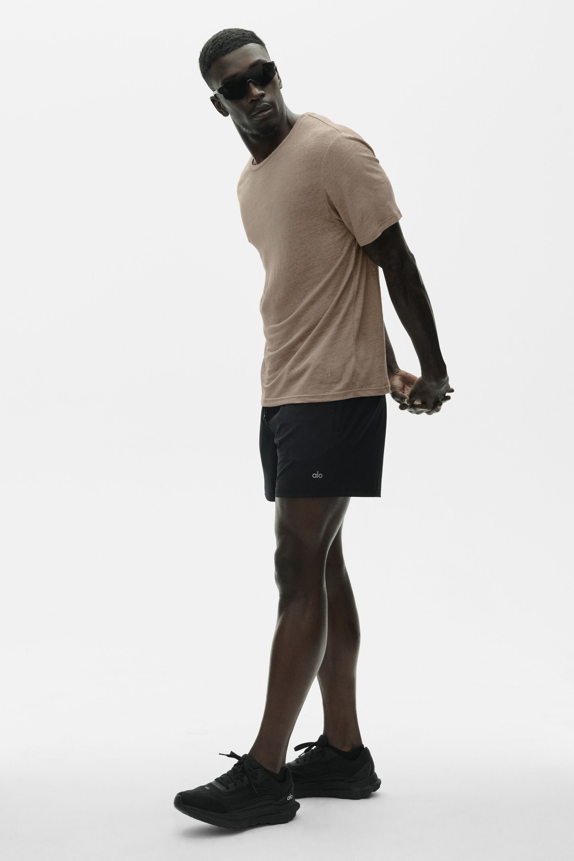 Linen Jersey Coastal Short Sleeve Tee - Gravel image 5