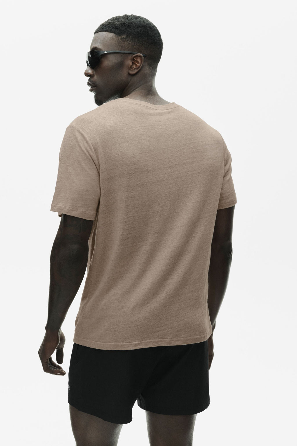 Linen Jersey Coastal Short Sleeve Tee - Gravel image 3