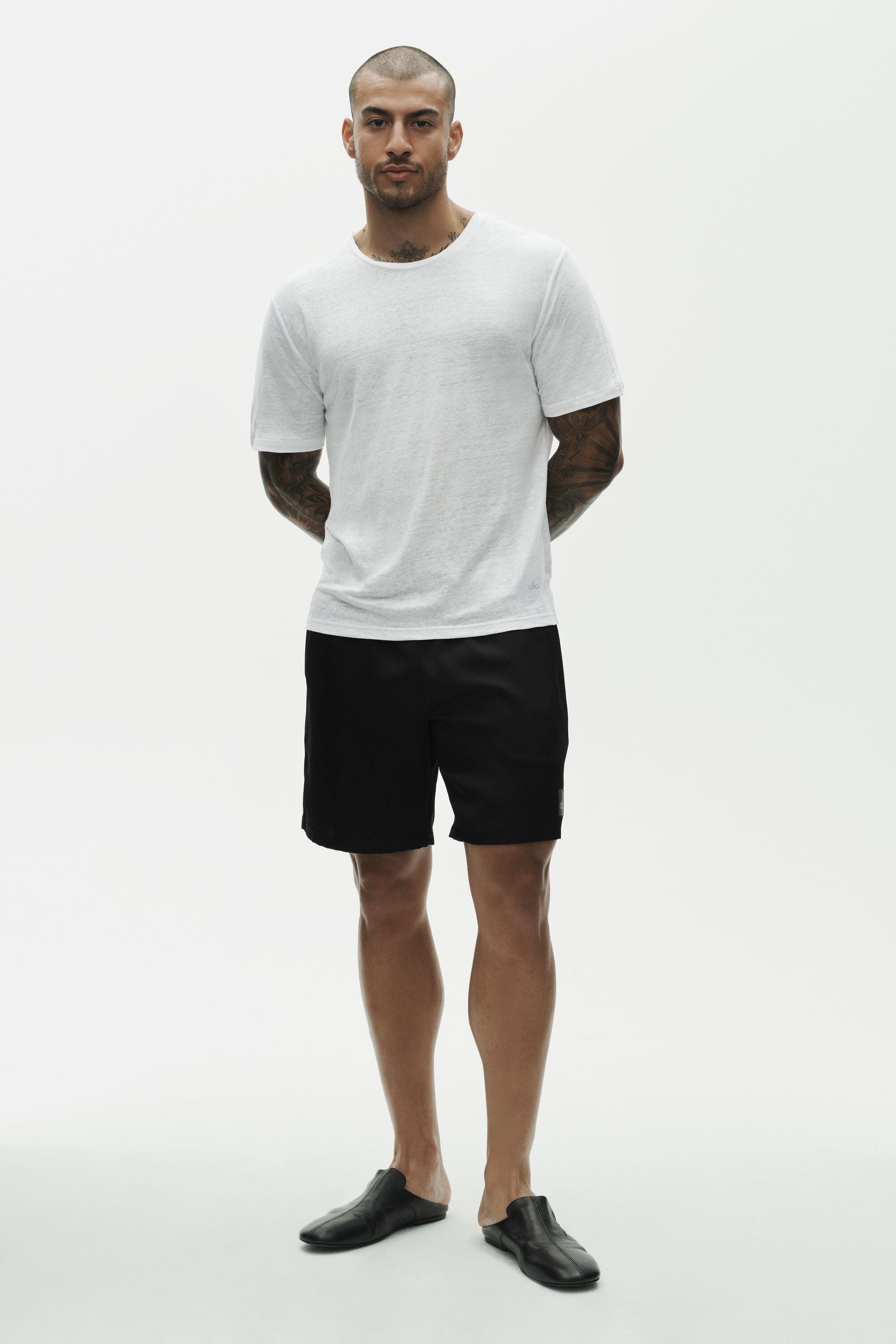 Linen Jersey Coastal Short Sleeve Tee - White image 5