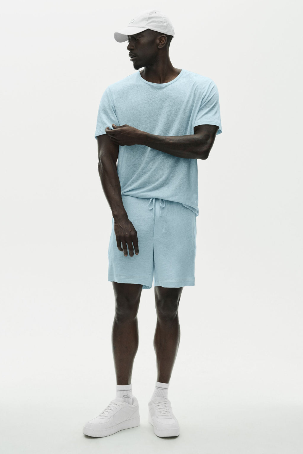 Linen Jersey Coastal Short Sleeve Tee - Seaside Blue image 5