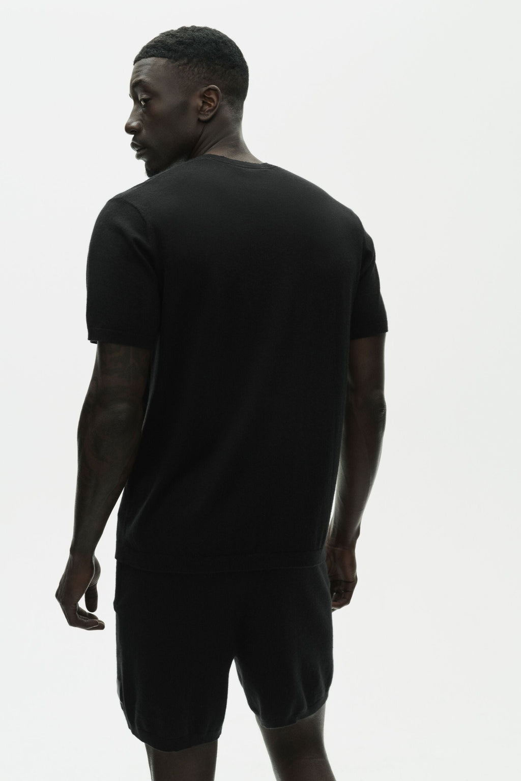 Cotton Cashmere Ever Soft Short Sleeve Crew - Black image 4