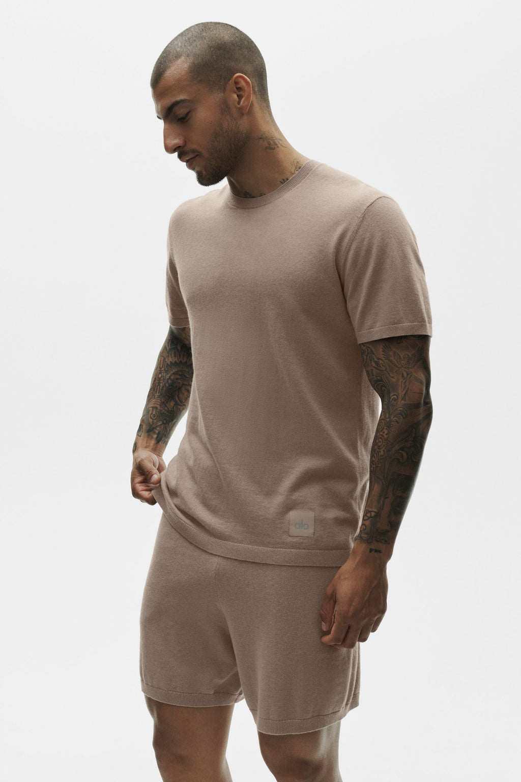 Cotton Cashmere Ever Soft Short Sleeve Crew - Gravel image 3
