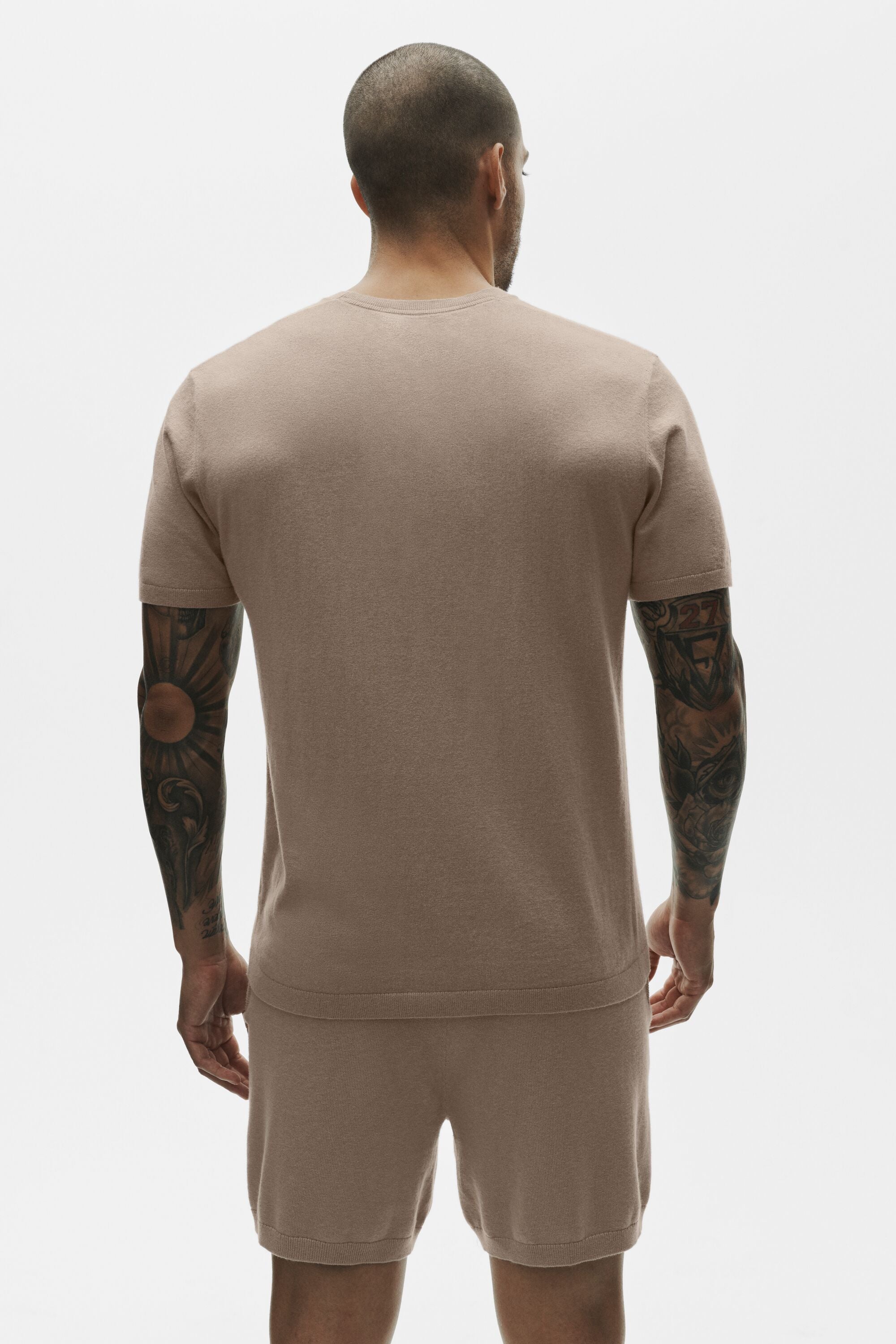 Cotton Cashmere Ever Soft Short Sleeve Crew - Gravel image 4
