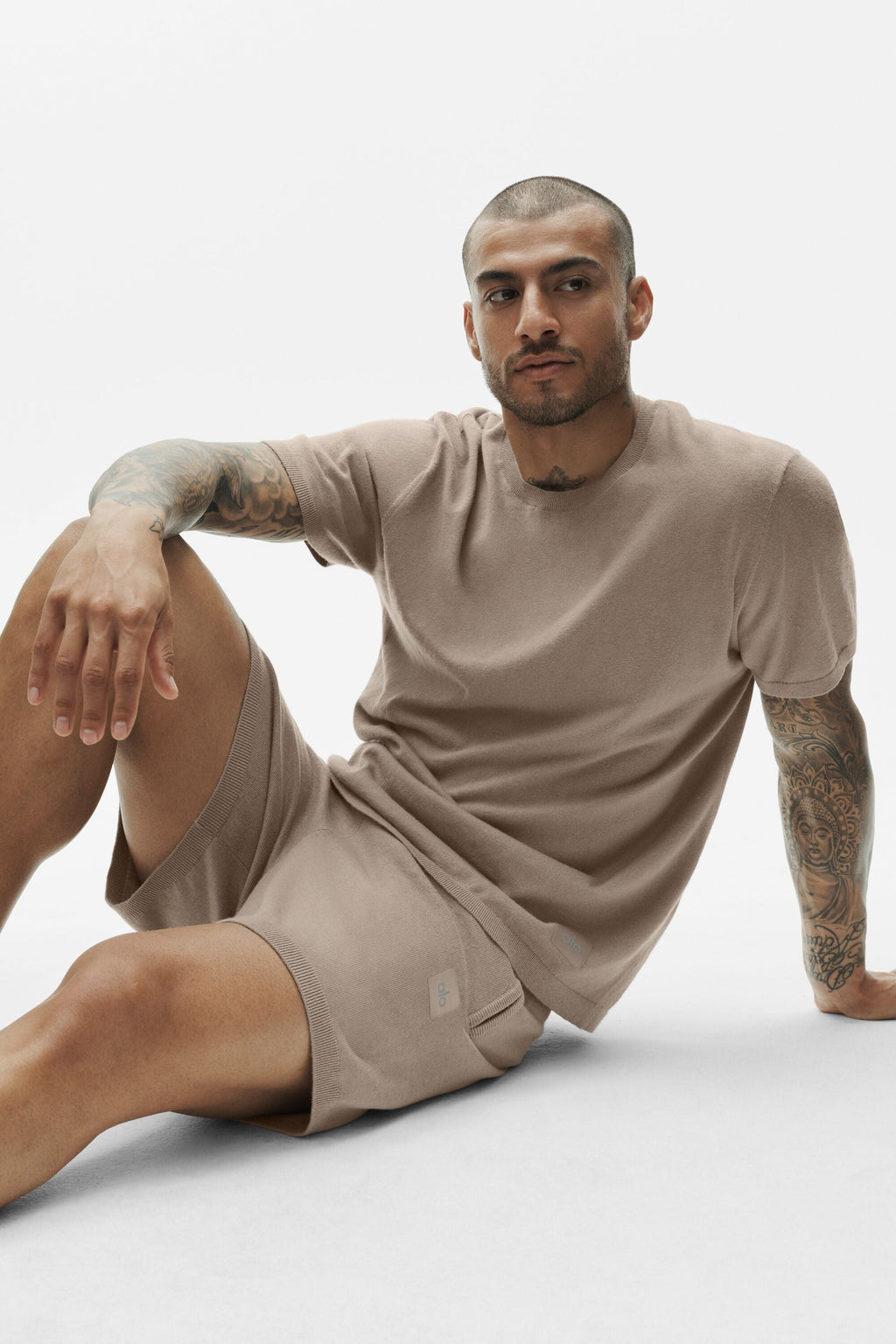 Cotton Cashmere Ever Soft Short Sleeve Crew - Gravel image 5