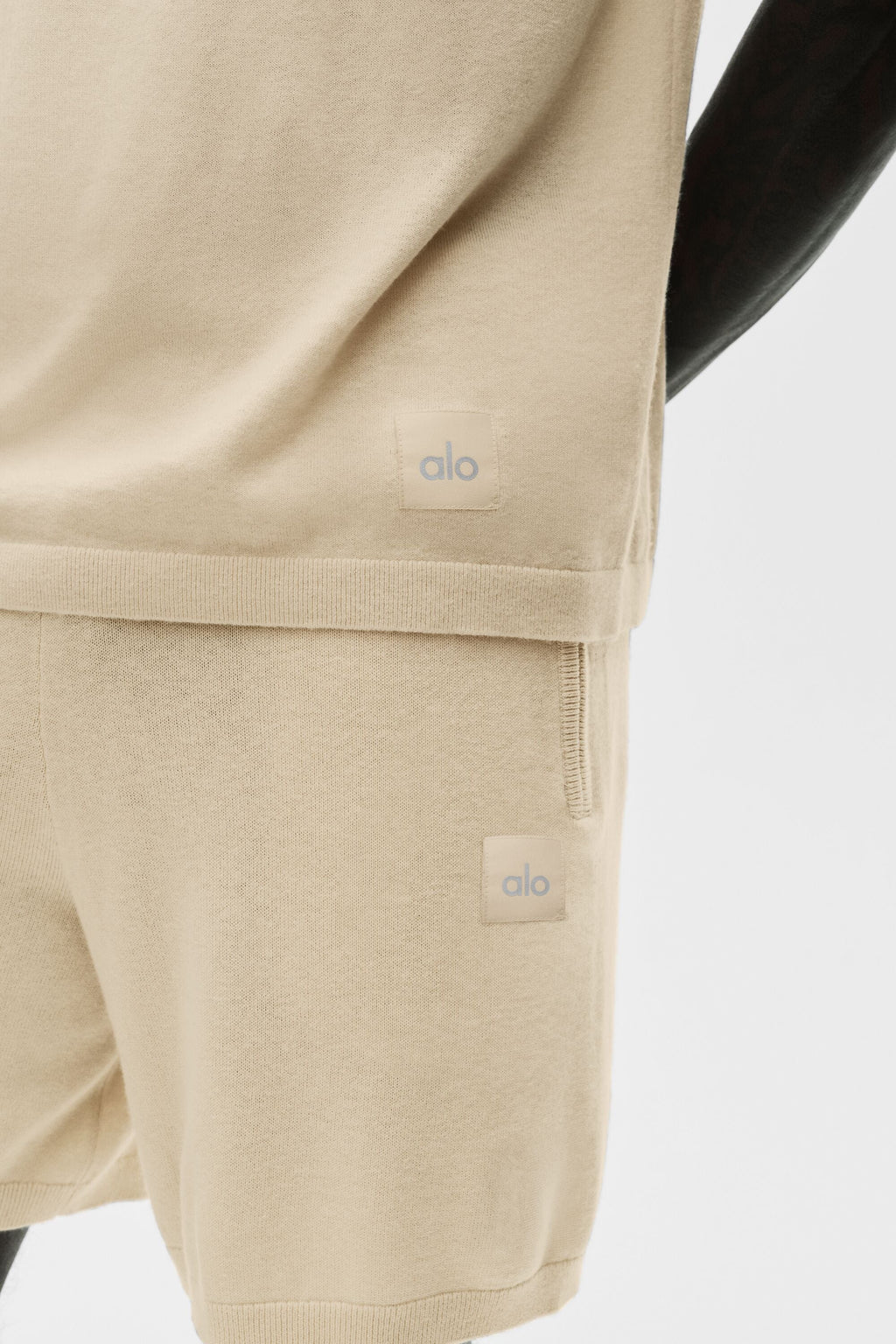 Cotton Cashmere Ever Soft Short Sleeve Crew - Sandy Beige image 4
