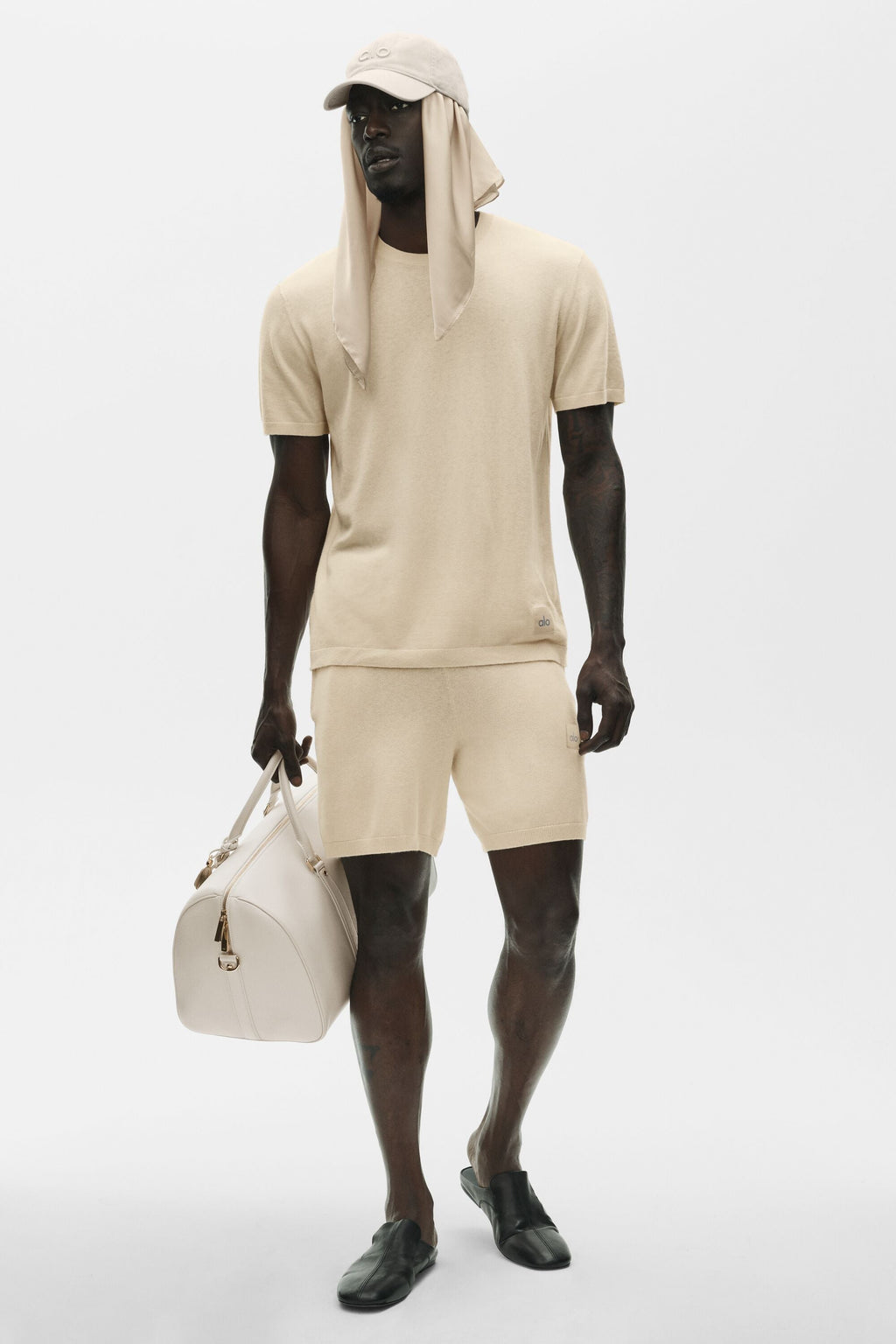 Cotton Cashmere Ever Soft Short Sleeve Crew - Sandy Beige image 5