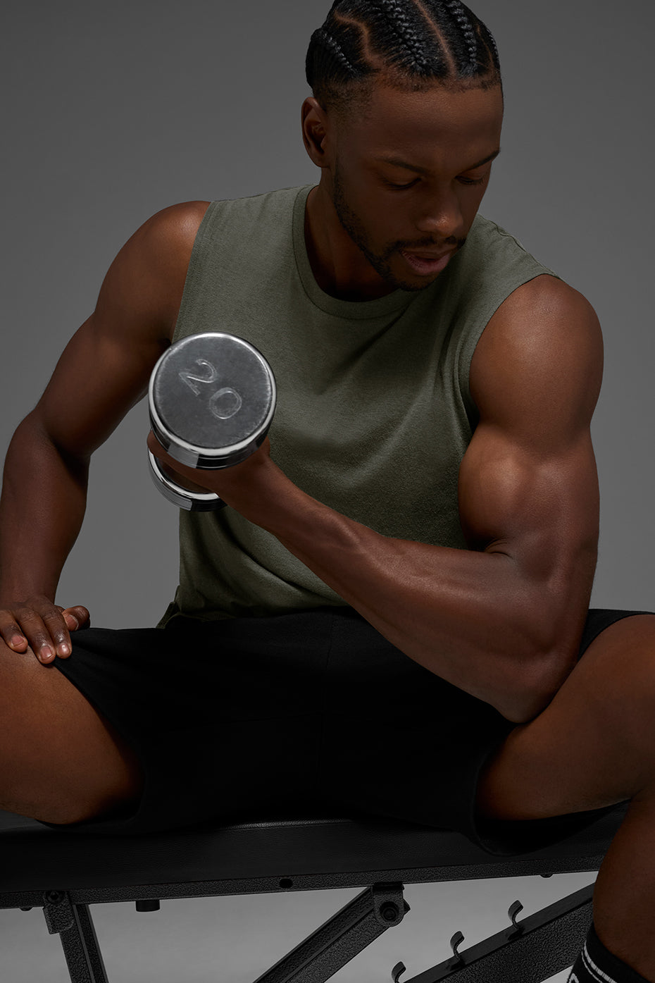 The Triumph Muscle Tank - Stealth Green image 4