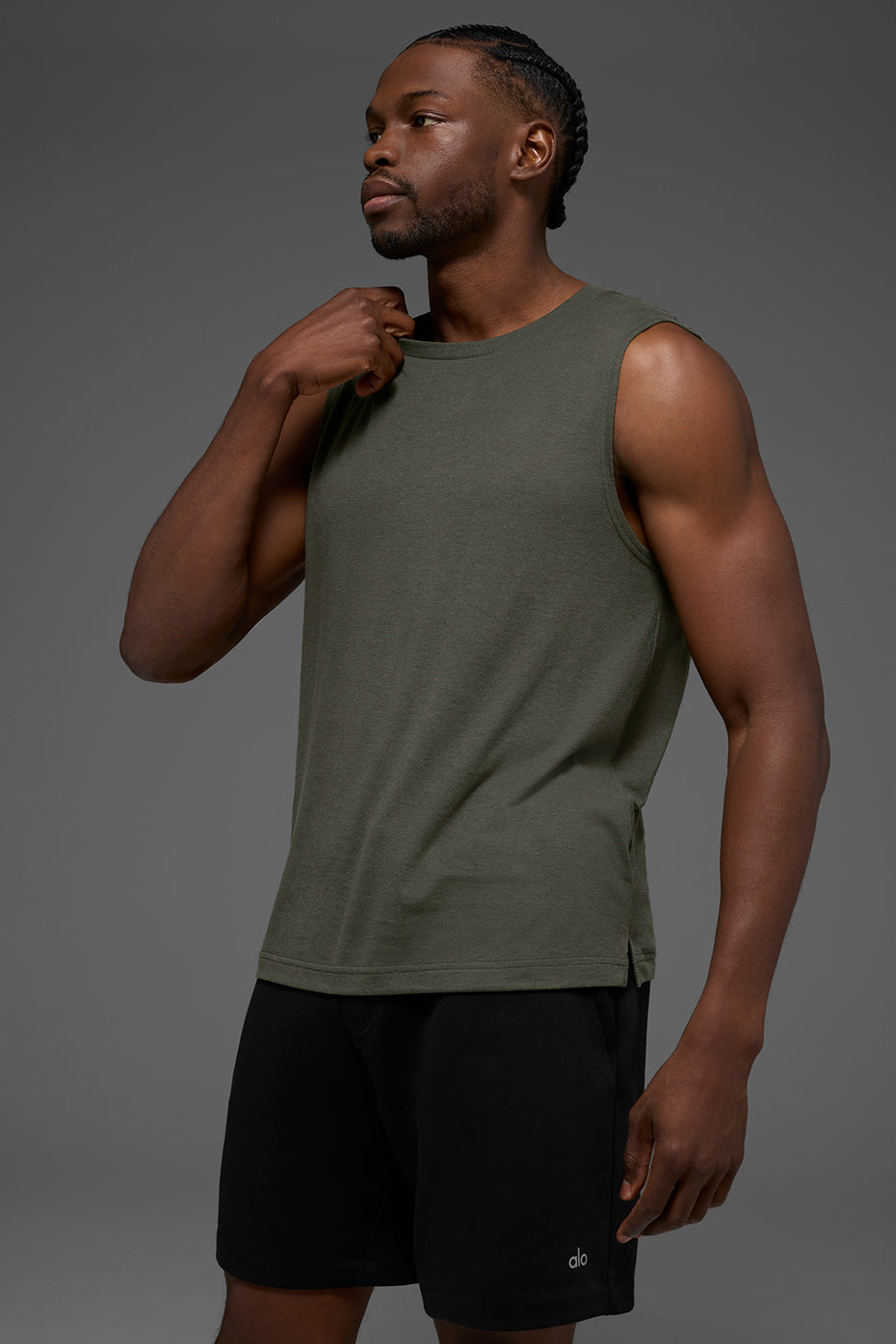 The Triumph Muscle Tank - Stealth Green image 1