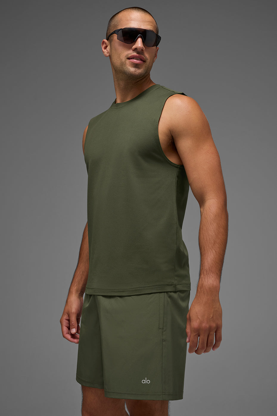 Conquer Muscle Tank - Green Olive image 4