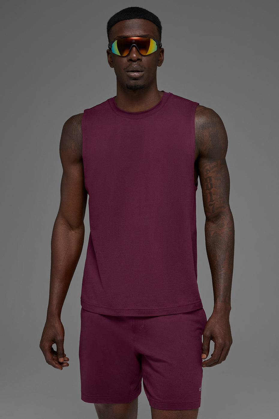 Conquer Muscle Tank - Burgundy image 2