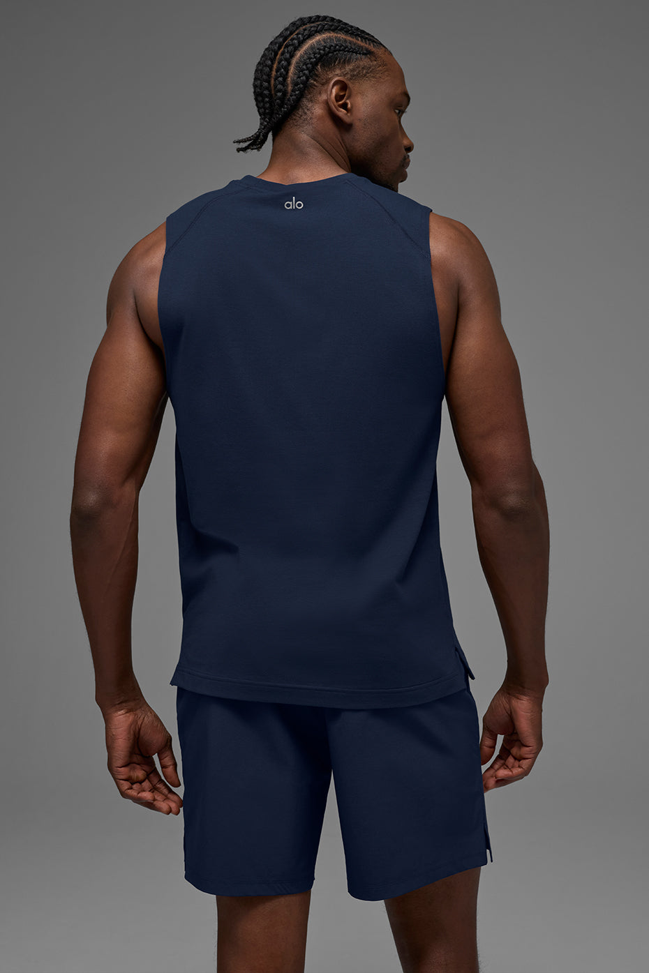 ALO Vapor Muscle Tank - Navy image 3