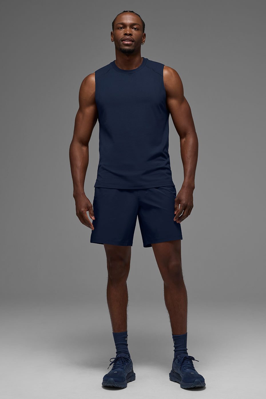 ALO Vapor Muscle Tank - Navy image 4