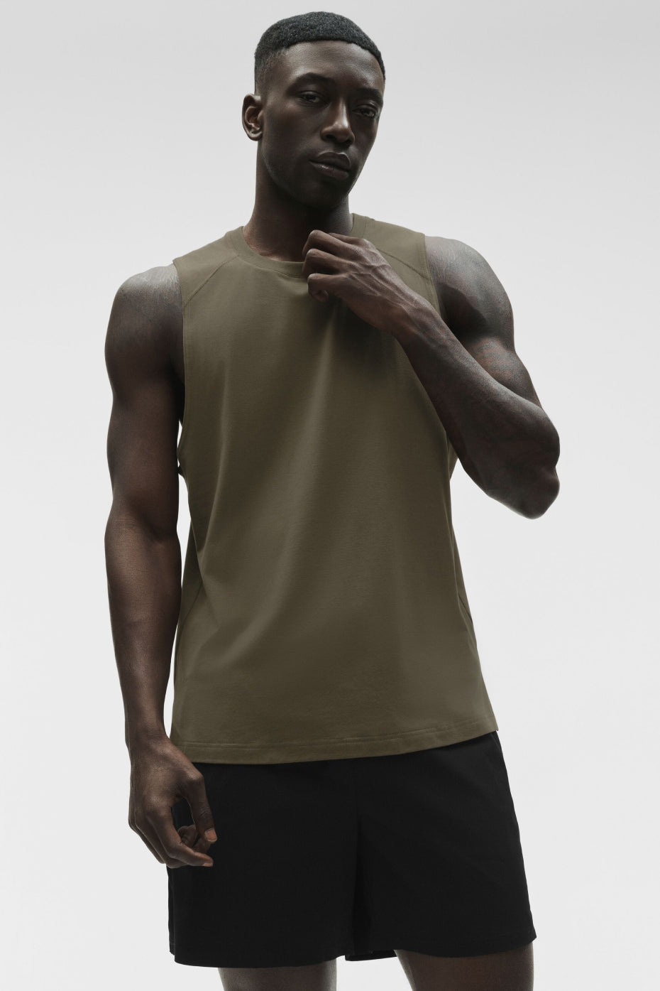 ALO Vapor Muscle Tank - Olive Tree image 3