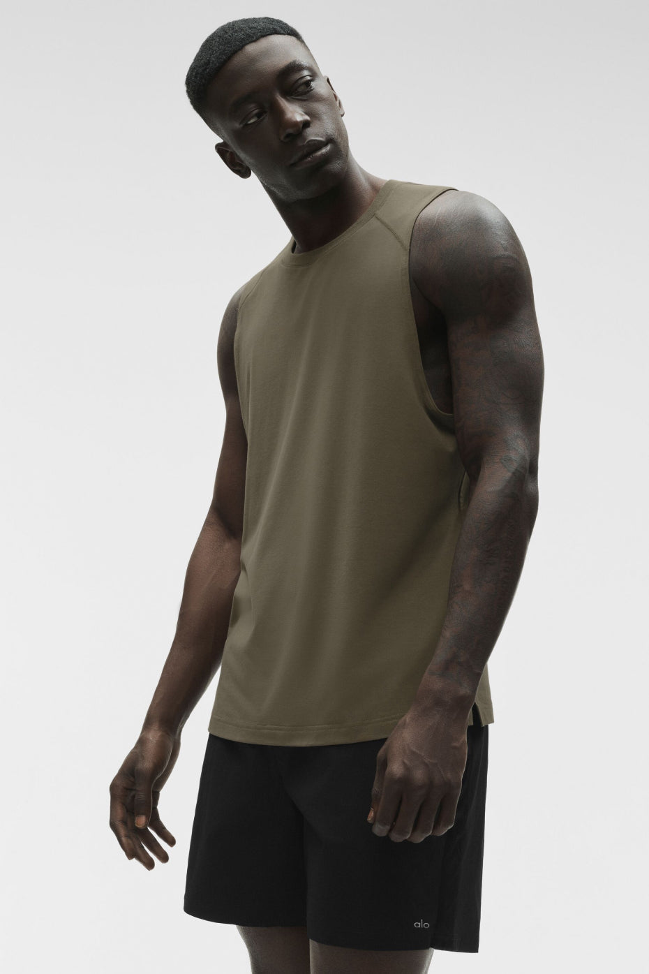 ALO Vapor Muscle Tank - Olive Tree image 4