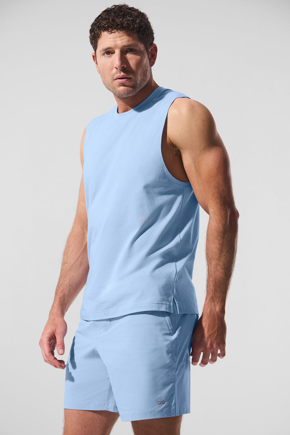 ALO Vapor Muscle Tank - Seashell Blue image 1
