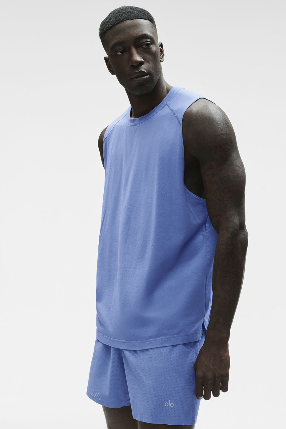 ALO Vapor Muscle Tank - Provence Blue image 3